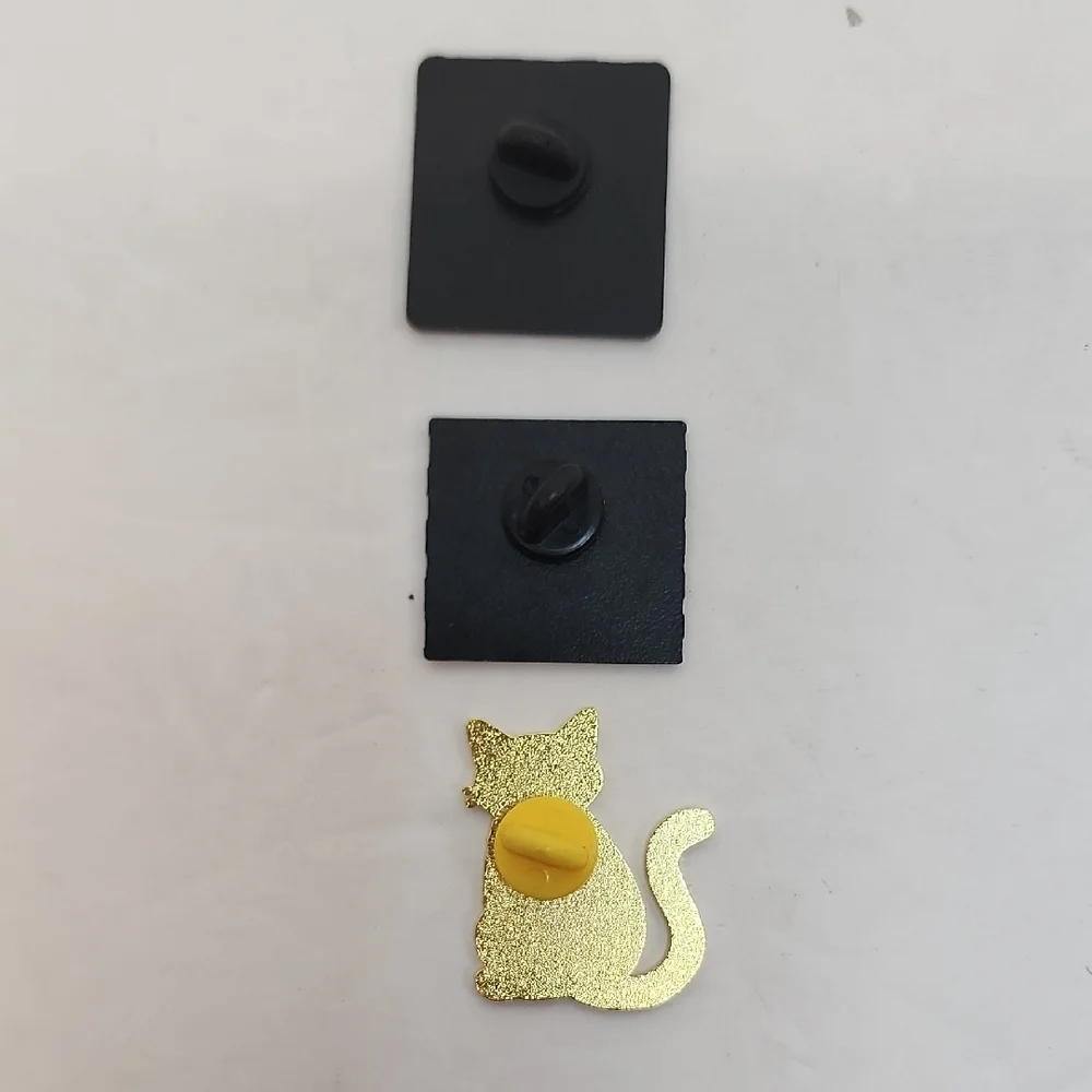 Cat Hair Is My Glitter Enamel Pin Set Cute Cat Coffee Pins White Purple